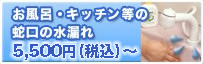 お風呂・キッチン等の蛇口の水漏れ